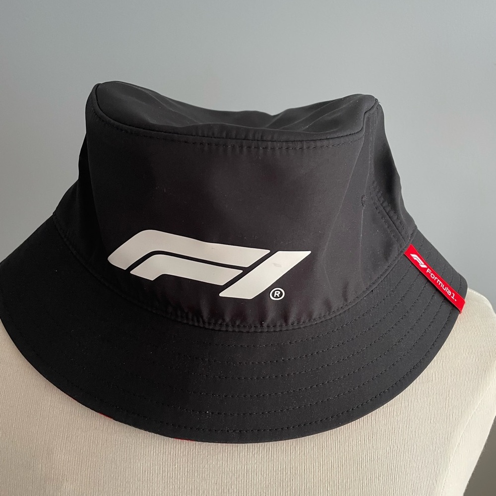 F1 Black Bucket Hat with Logo